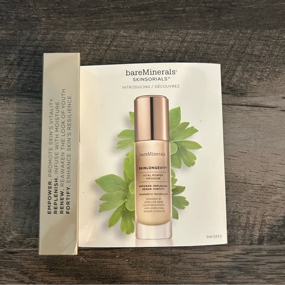 NEW BareMinerals Skinsorials Skinlongevity Vital Power Infusion 7.5 ml/ .25oz - Picture 2 of 4